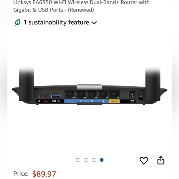 Linksys AC1200+ Dual Band Smart Wi-Fi Gigabit Router - Picture 3 of 7